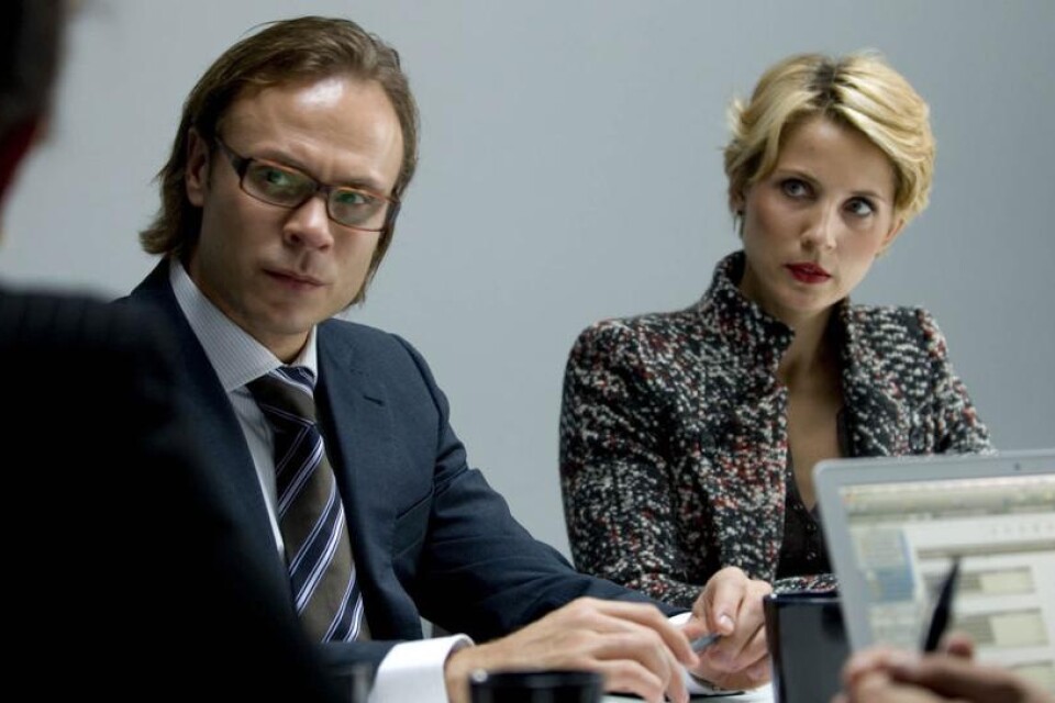 Tuva Novotny spelar Clara, en kvinna som börjar jobba på Nicklas advokatbyrå. Foto: Calle Sjölin