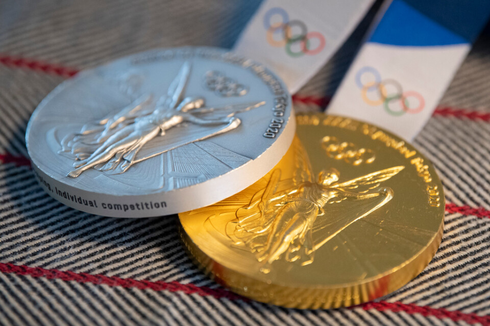 Silver och guld – Peder Fredricsons OS-medaljer från Tokyo.