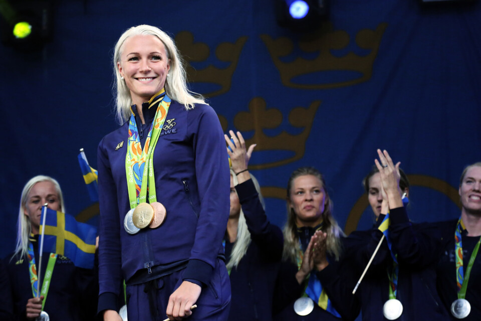 Sarah Sjöström tog tre medaljer (guld, silver och brons) vid sommar-OS i Rio de Janeiro 2016 och är även ett stort medaljhopp inför Tokyo-OS nästa år. Arkivbild.