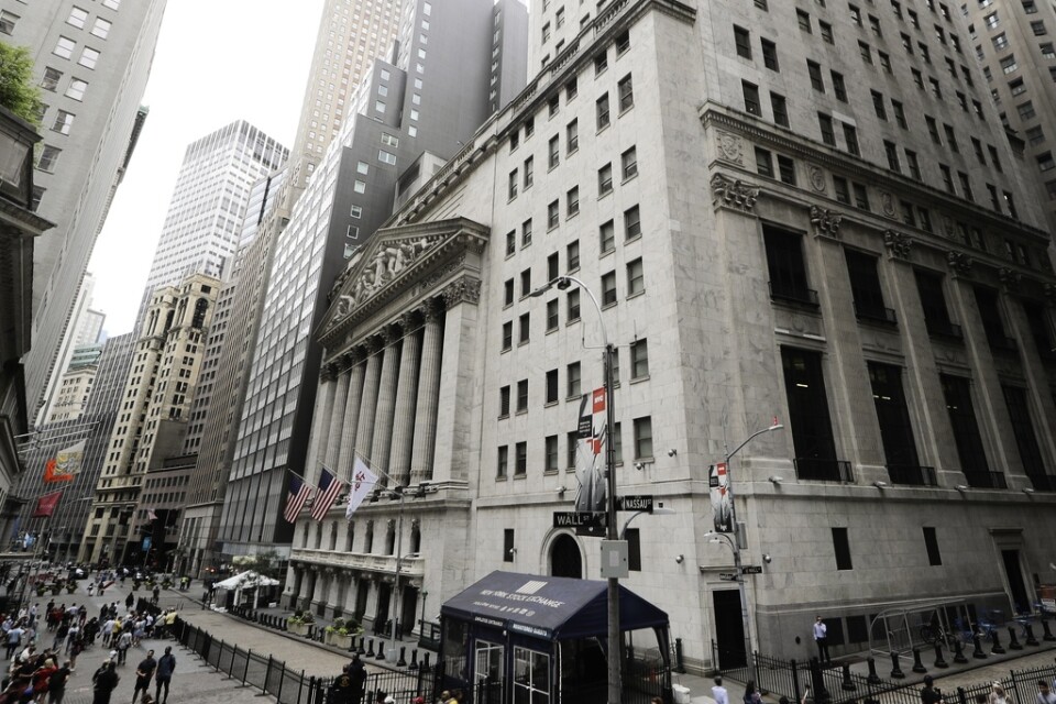 Det var små rörelser på Wall Street på måndagen. Arkivbild.