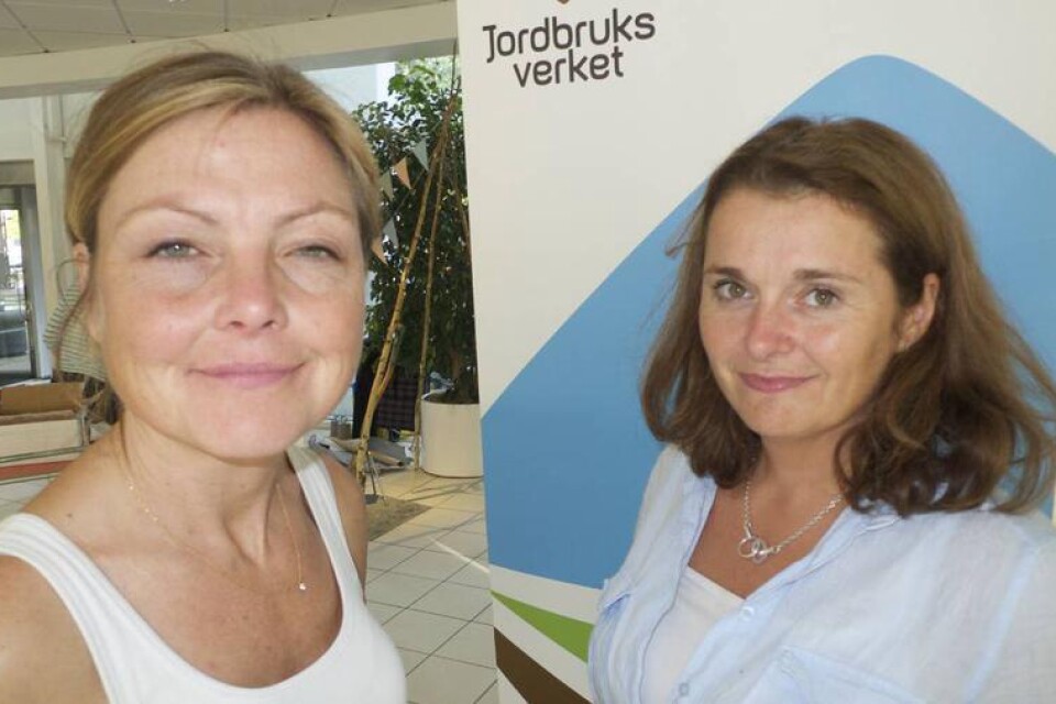 Jordbruksverkets Christel Gustafsson och Maria Jansson.