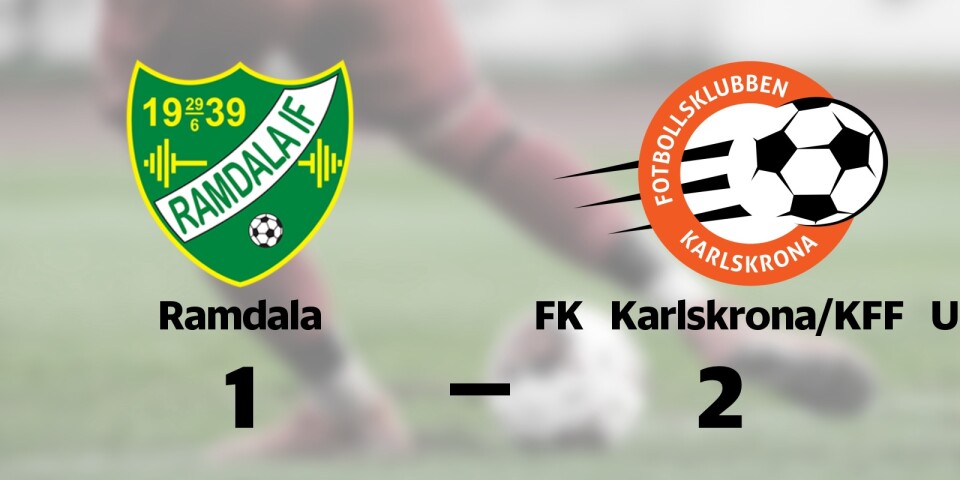 Uddamålsseger för FK Karlskrona/KFF U mot Ramdala