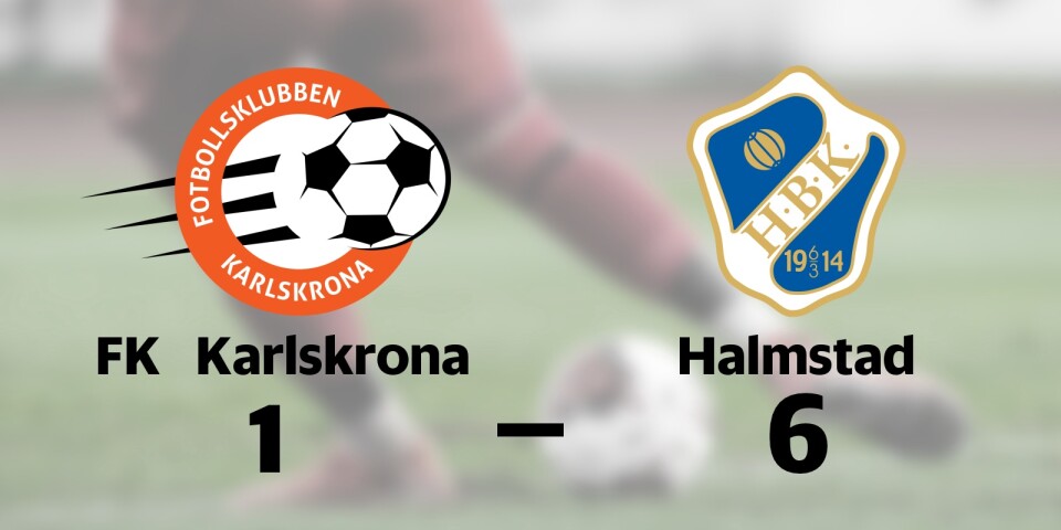 Tung förlust när FK Karlskrona krossades av Halmstad