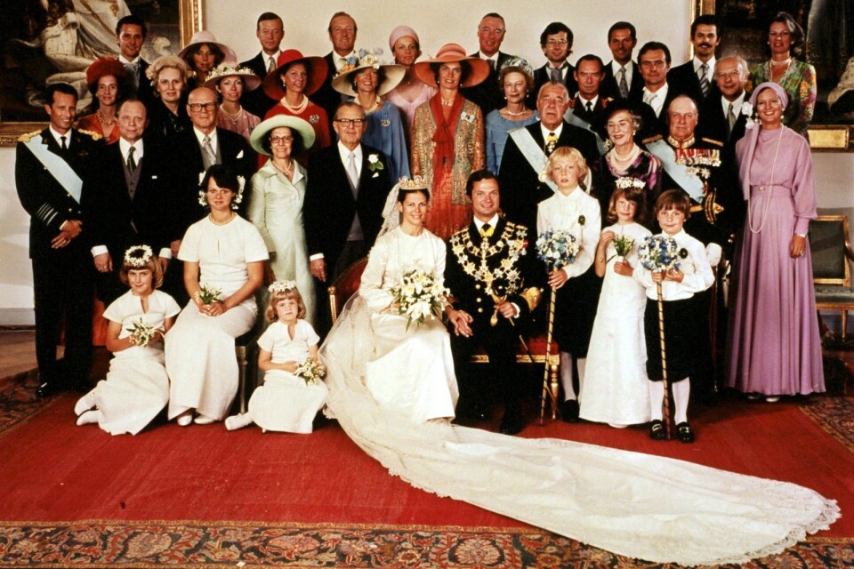 Den officiella bröllopsbilden från 1976.