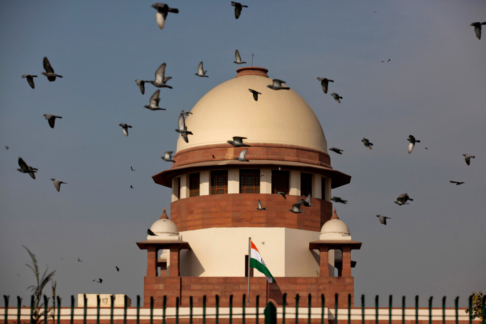 Högsta domstolen i New Delhi, Indien. Arkivbild.