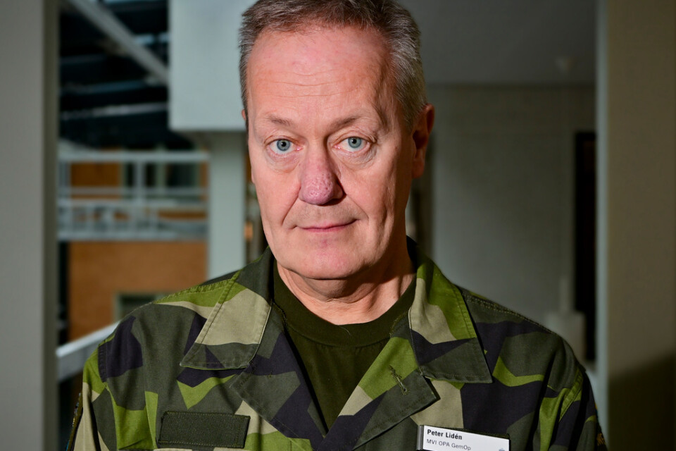 Peter Lidén, överstelöjtnant som undervisar vid Försvarshögskolan i Stockholm. Arkivbild.