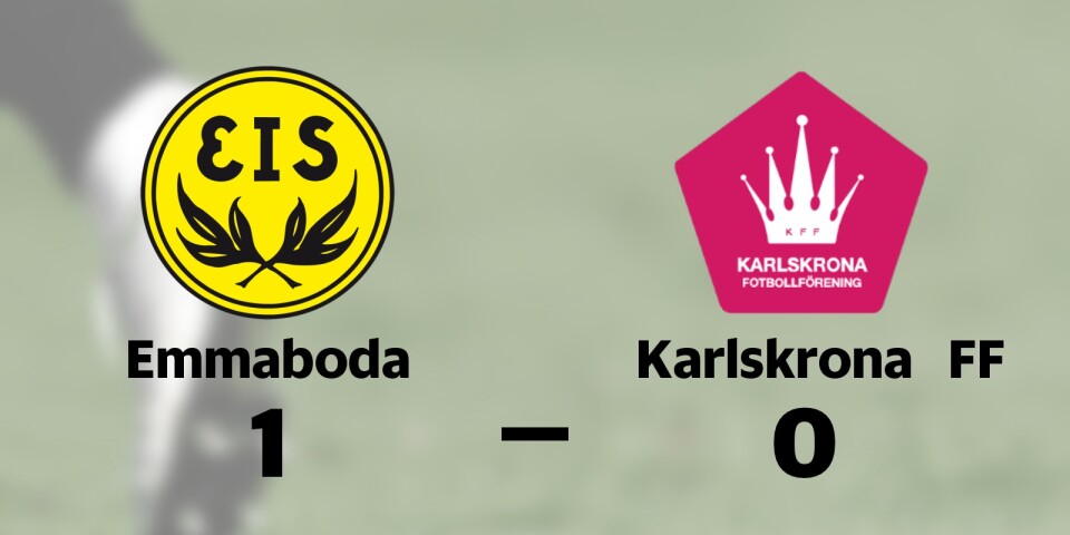 Karlskrona FF föll i toppmötet mot Emmaboda