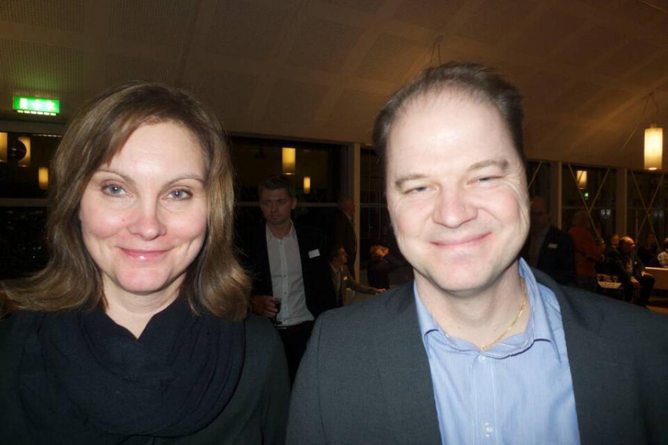 Framgångsrika Fortnox ledning, Karin Korpe och Jens Collskog.