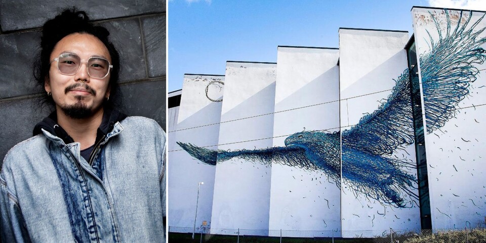 Konstnären återvänder till Borås – ska måla ny örn på högskolans vägg