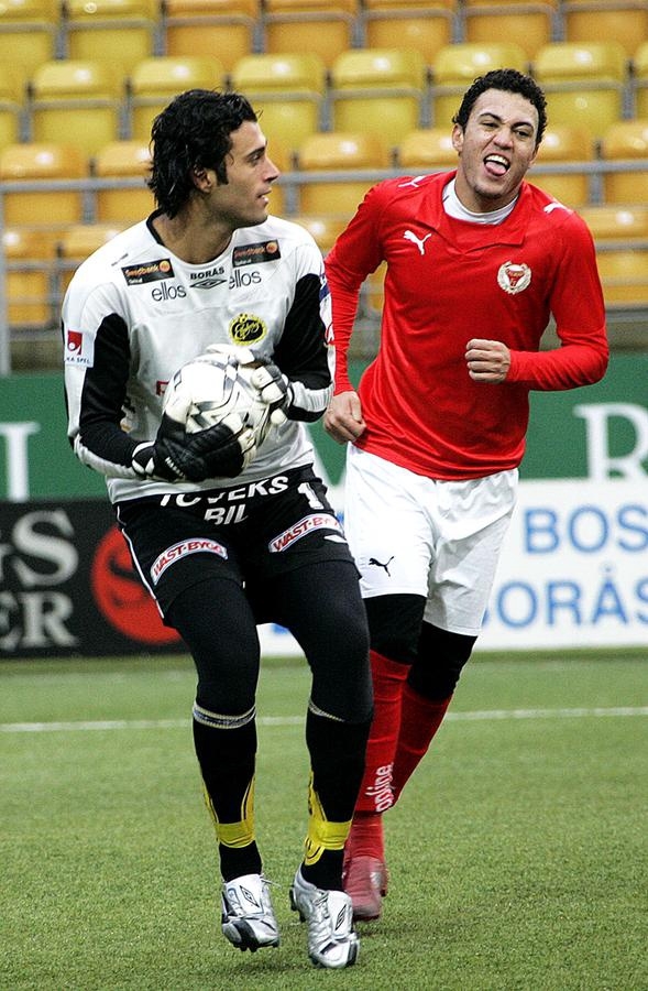 Abbas Hassan i träningsmatchen mot Kalmar FF.