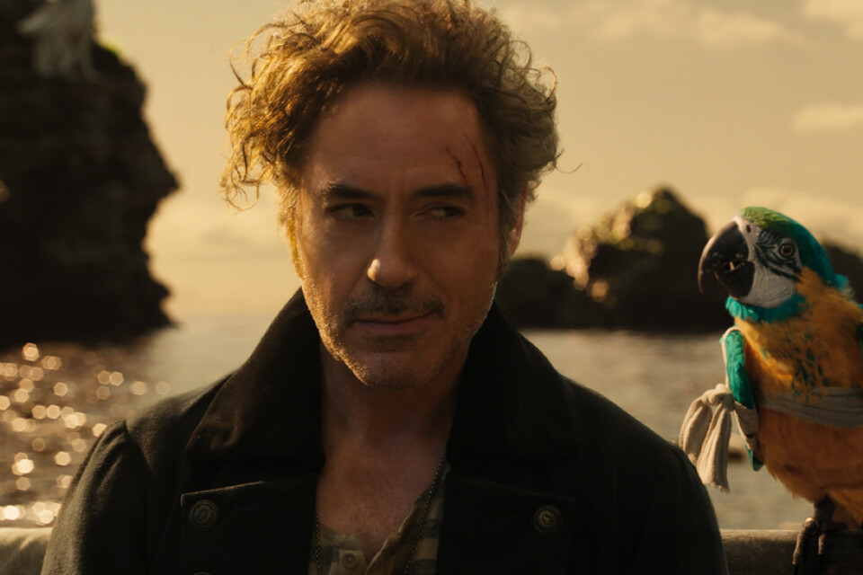 Robert Downey Jr gör huvudrollen i "Dolittle", som är baserad på Hugh Loftings klassiska sagoberättelse. Pressbild.