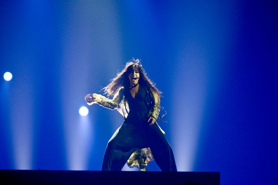 Schlager som konstverk: Loreen sjunger "Euphoria" i Eurovisionsfinalen i Baku.