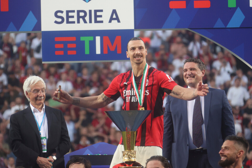 Ibrahimovic firar sin sista ligatitel i karriären, 22 maj 2022. Arkivbild.