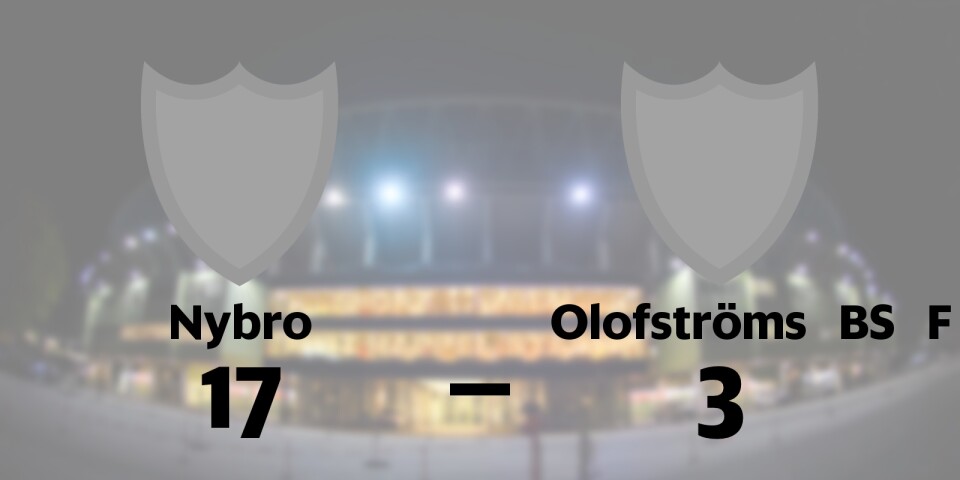 Olofströms BS F föll tungt mot Nybro