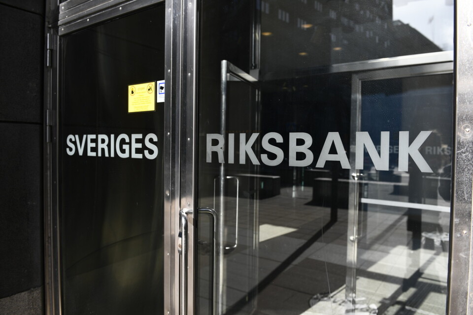 Riksbanken gör till följd av högre räntor en brakförlust på sin värdepappersportfölj och kan nu behöva kapitaltillskott. Arkivbild
