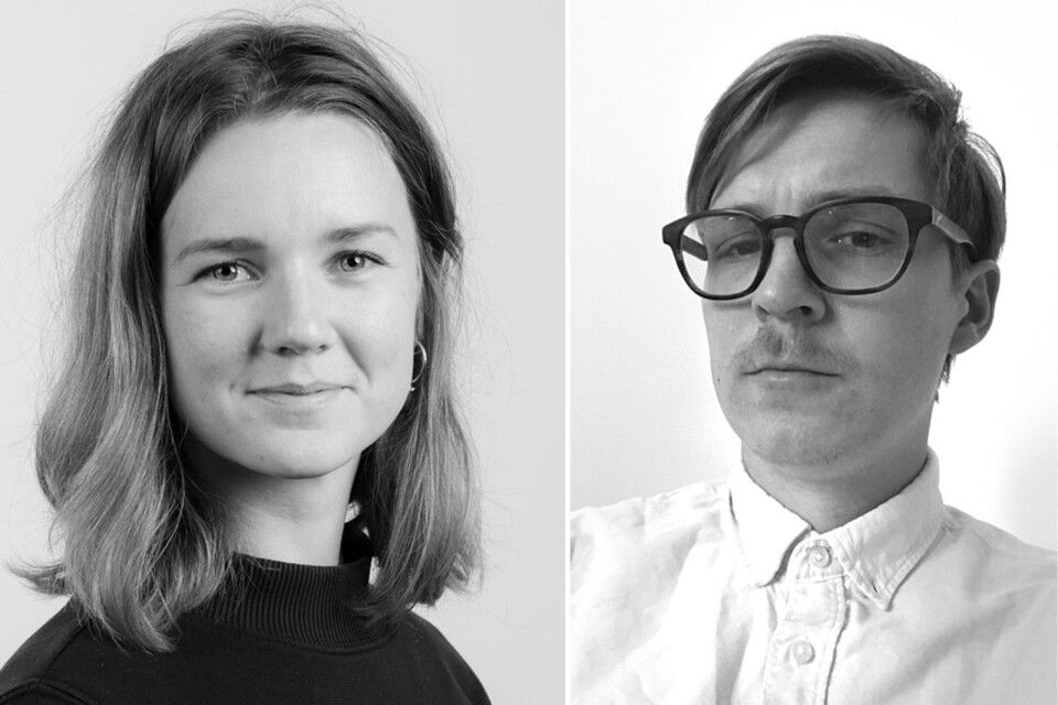 Emma Nilsson och Ossian Trotzig, landskapsarkitektstudenter på Sveriges lantbruksuniversitet.