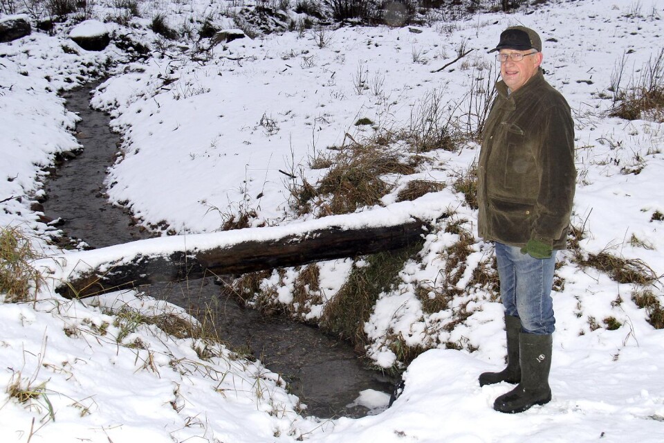 Lennart Johansson, Ekeslunda, blev av med sin infart till skogsskiftet på andra sidan stocken (hasselmusbron?) över ån.