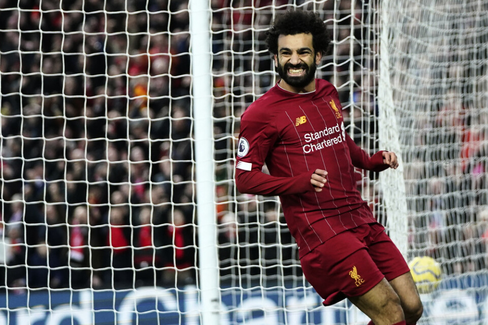 Mohamed Salahs Liverpool leder Premier League. Ligan kommer att sändas i Viasat fram till 2028. Arkivbild.