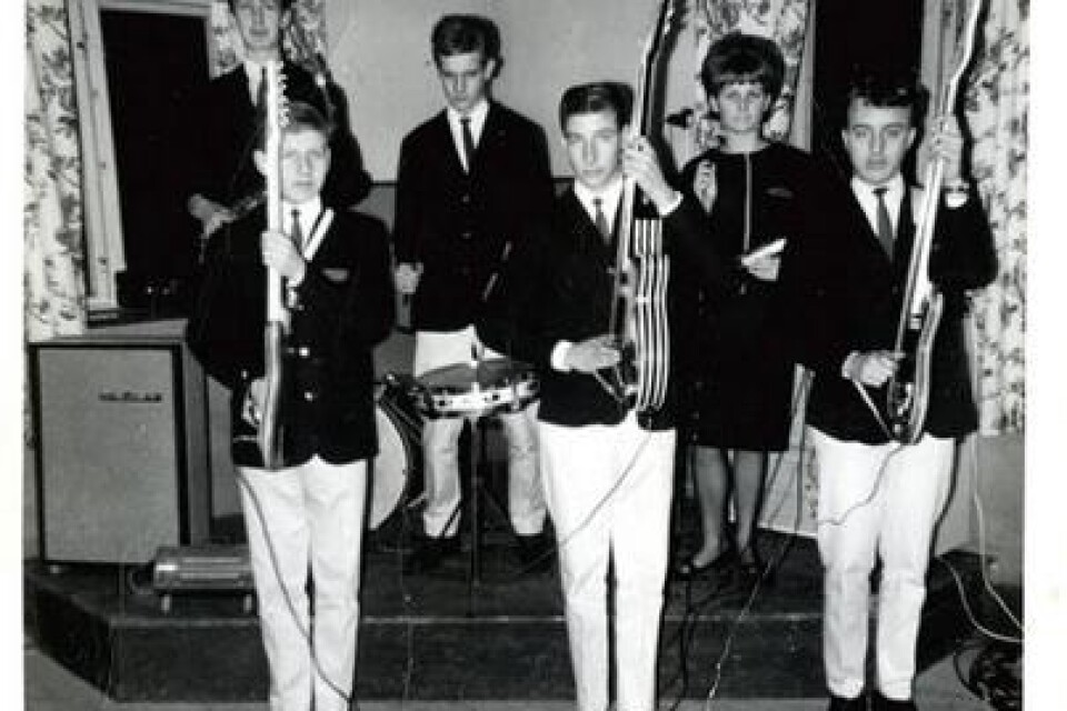 Unga diamanter. Så här såg bandet ut 1961 när de uppträdde i Böste under en julspelning. Tre av originalmedlemmarna finns med i den nya sättningen.