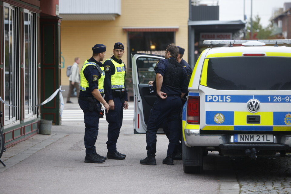 Poliser i Sandviken.