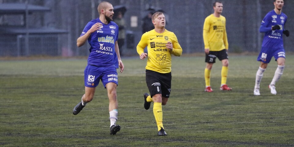 Deppigt för Björn Arnesson och Dalstorp i derbyt mot Hestrafors IF, matchen slutar 1–0 till Hestrafors.