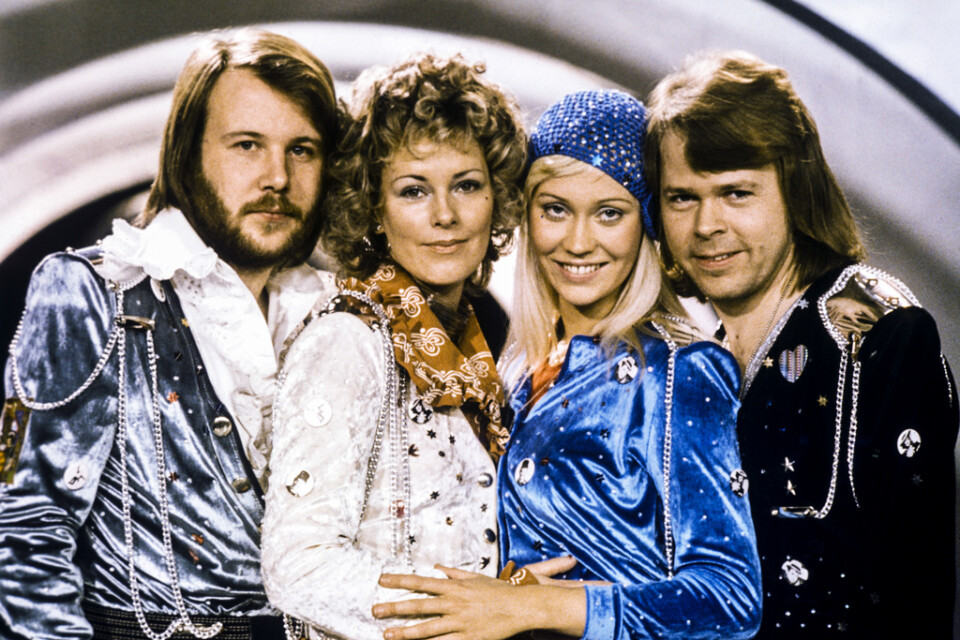 Benny Andersson, Anni-Frid Lyngstad, Agnetha Fältskog och Björn Ulvaeus vann Eurovision Song Contest 1974. Arkivbild.