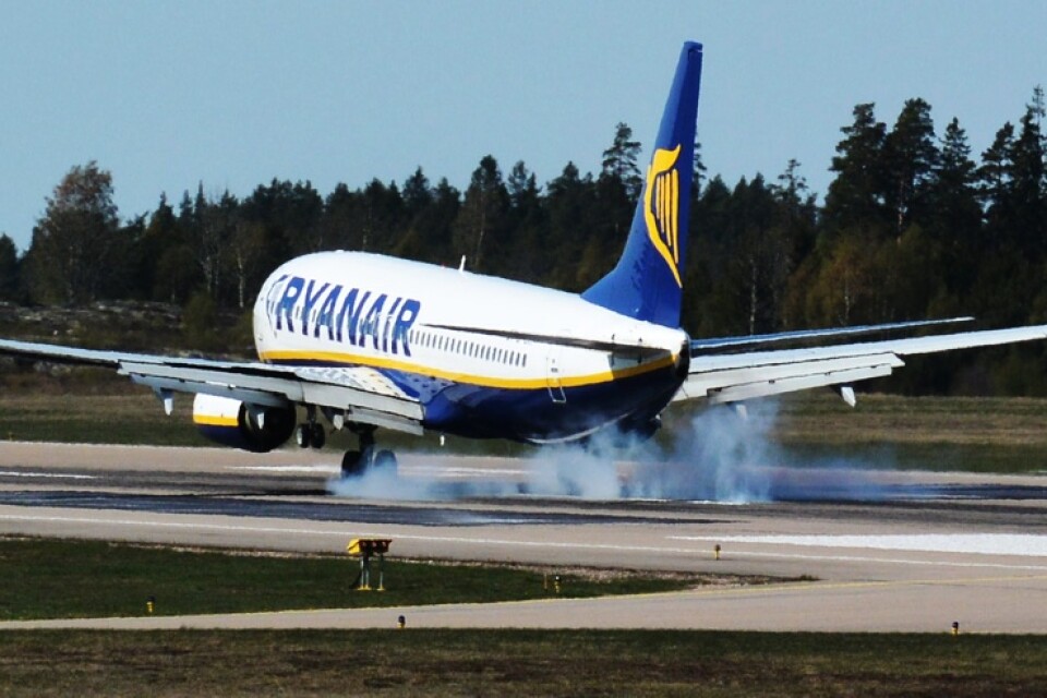 Ryanair slutar trafikera Skavsta flygplats från och med i november. Arkivbild.