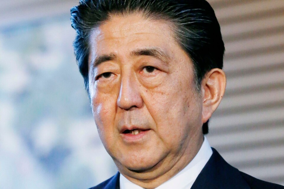 Den japanska premiärministern Shinzo Abe.