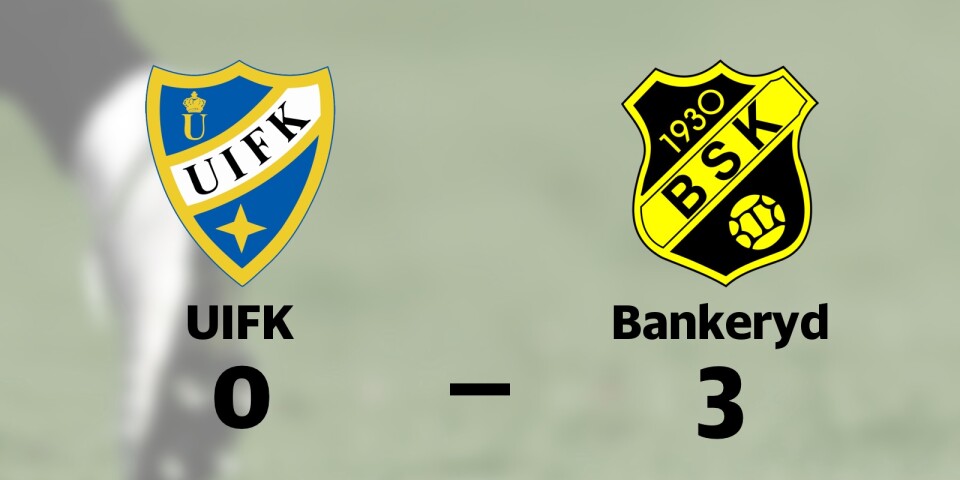 UIFK missar kvalet efter förlust mot Bankeryd