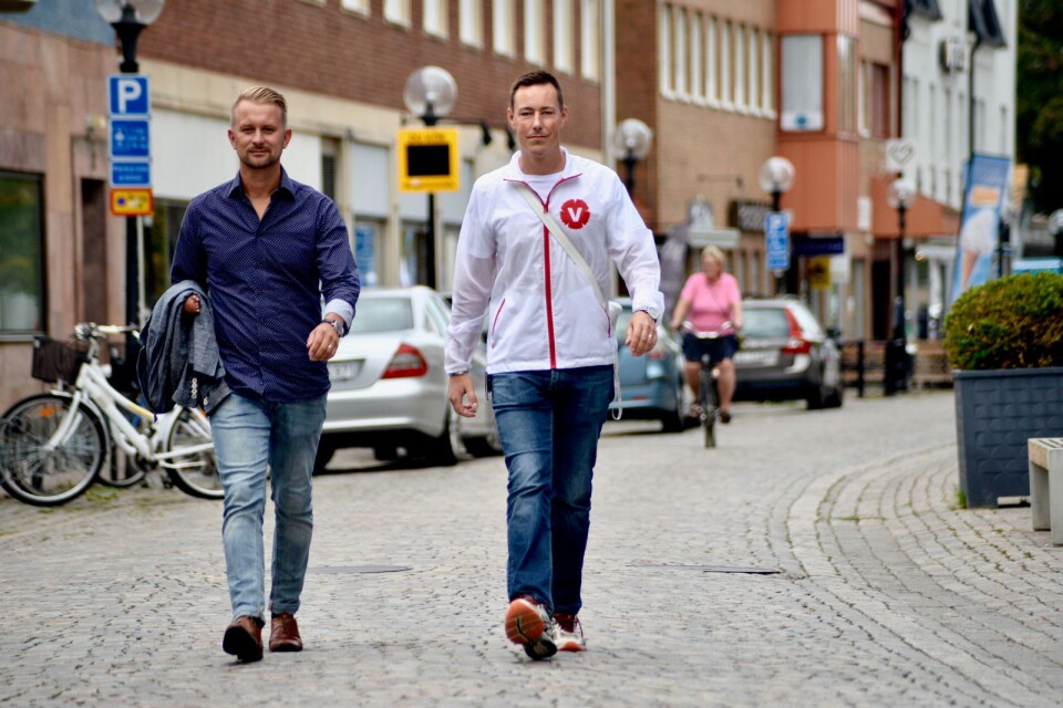 Två Nybrobor på väg mot riksdagen. Skulle opinionssiffror bli valresultat så kommer kommunen att ha två riksdagsledamöter.