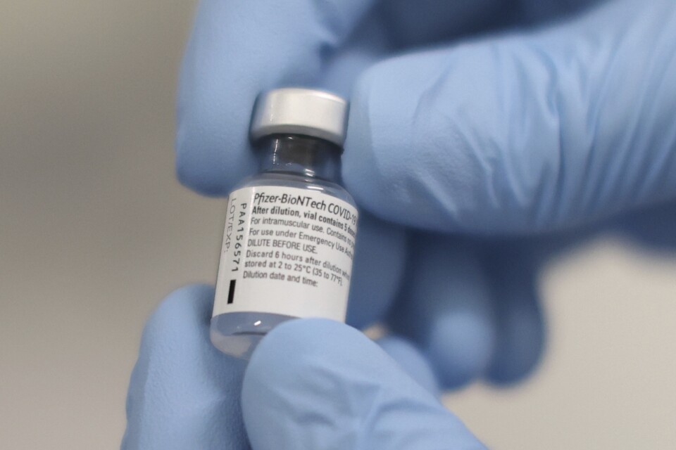 Pfizer-Biontechs vaccin mot covid-19. Arkivbild.