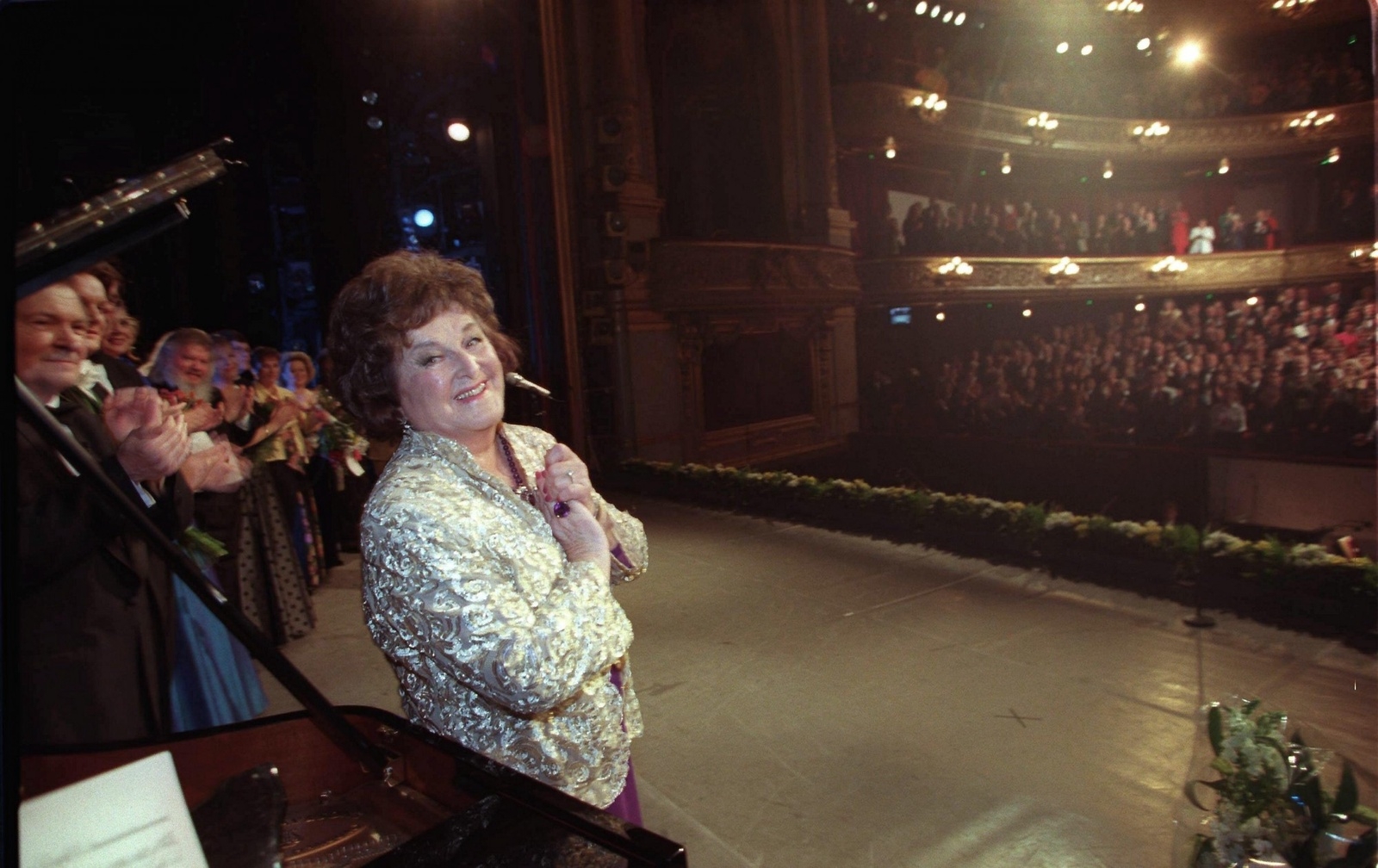 80-årsjubilerande Birgit Nilsson firas på Kungliga Operan.
Foto: Gunnar Seijbold
Copyright Pressens Bild