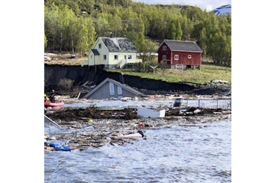 Ett kraftigt jordskred har ägt rum vid Kråkeneset i Alta i Norge.