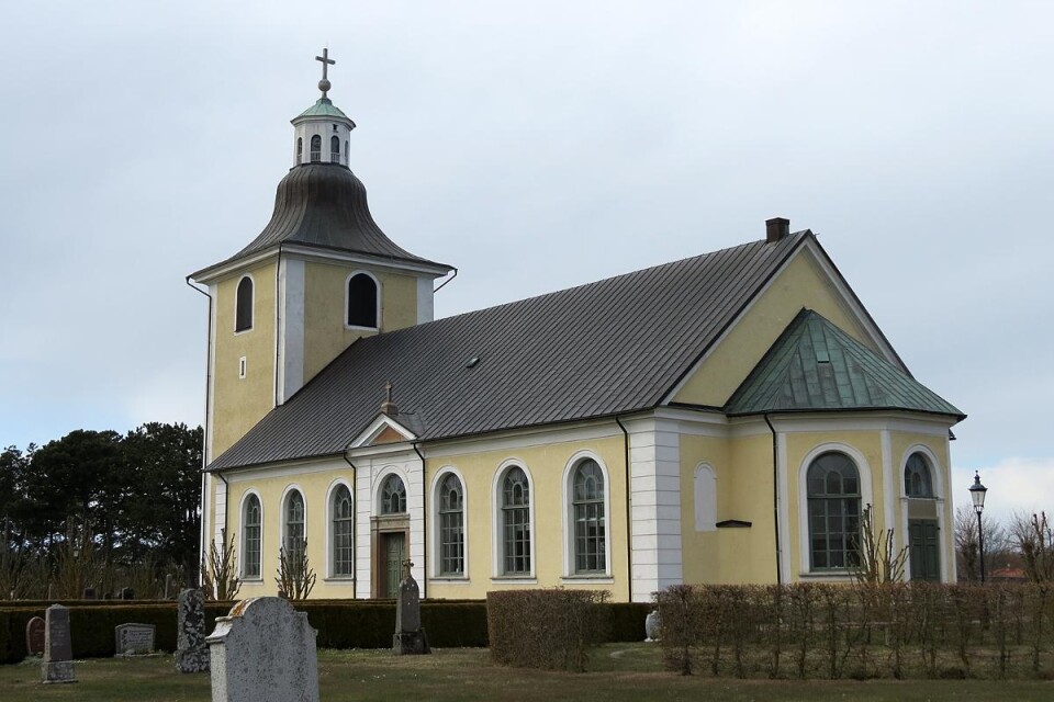 Högby kyrka, en av kyrkorna som kursdeltagarna fick lära mer om.