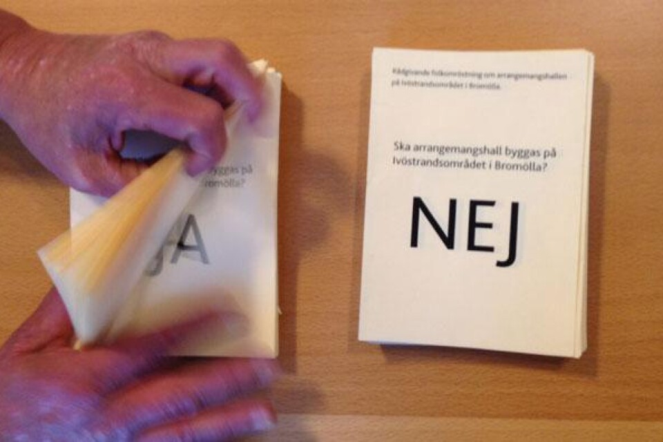Totalt 50,9 procent av de röstande sa ja till en evenemangshall i Bromölla.