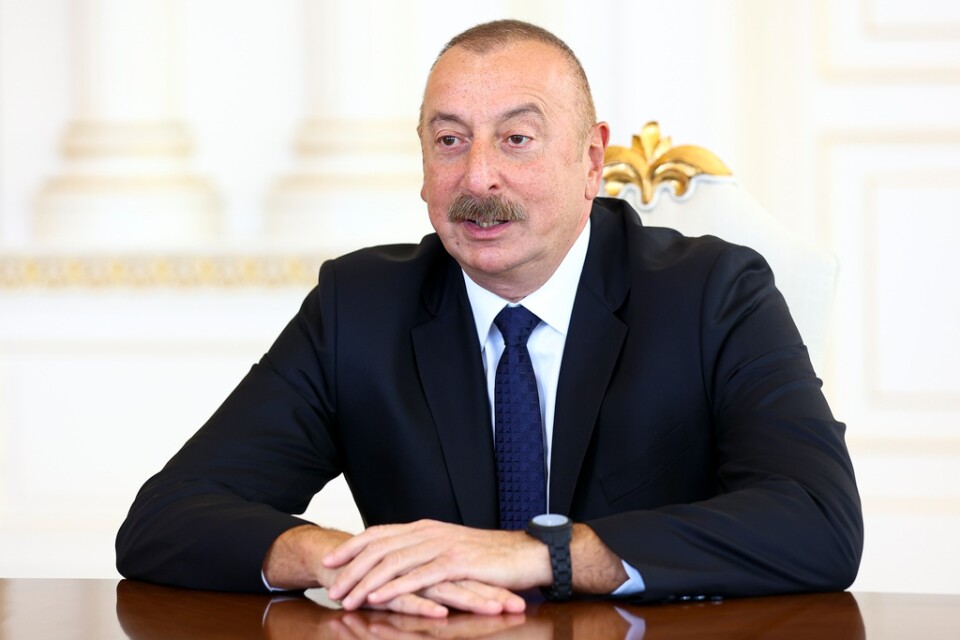 Azerbajdzjans president Ilham Alijev. Arkivbild.