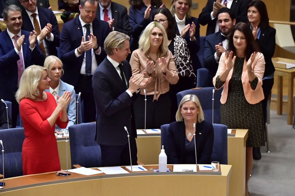 Socialdemokraternas partiledare Magdalena Andersson (S) har valts till statsminister av riksdagen.