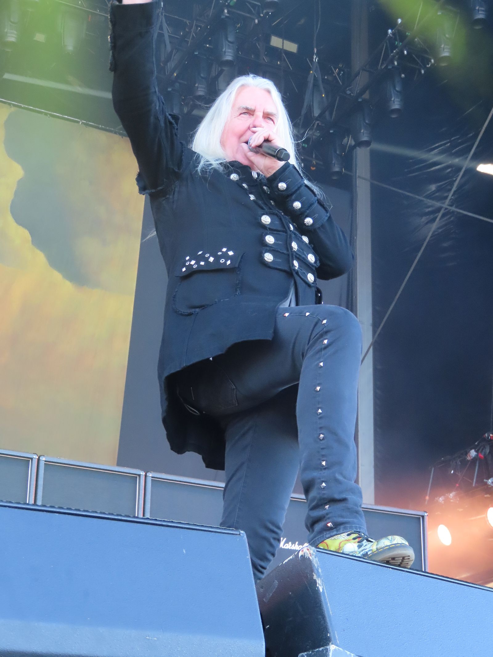 Saxons sångare Biff Byford som har varit med sedan starten 1976.
