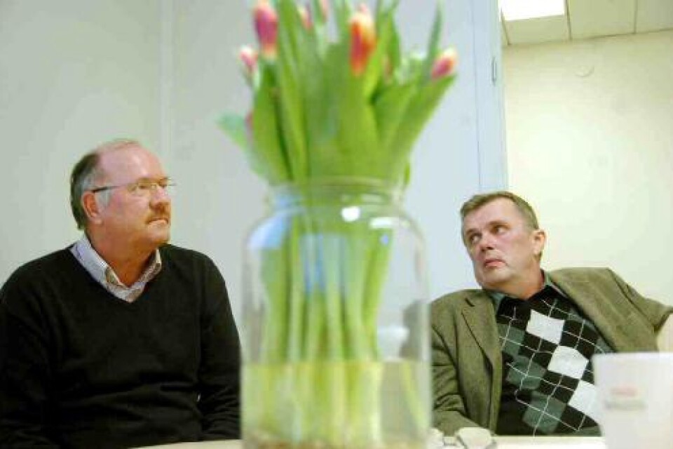 Hans-Olof Henriksson och Mats Thomasson-Lübeck arbetade fram ett verktyg för företagens egenkontroll och gjorde storaffär direkt med Ica-rörelsen. Foto: Lars-Göran Rydqvist