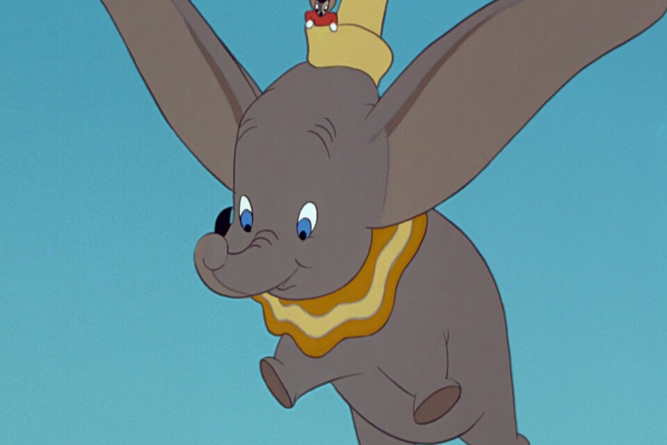 "Dumbo" från 1941 är en av de filmer som försetts med en varningtext. Pressbild.
