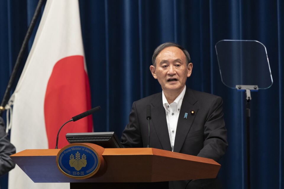 Japans premiärminister Yoshihide Suga. Arkivbild.