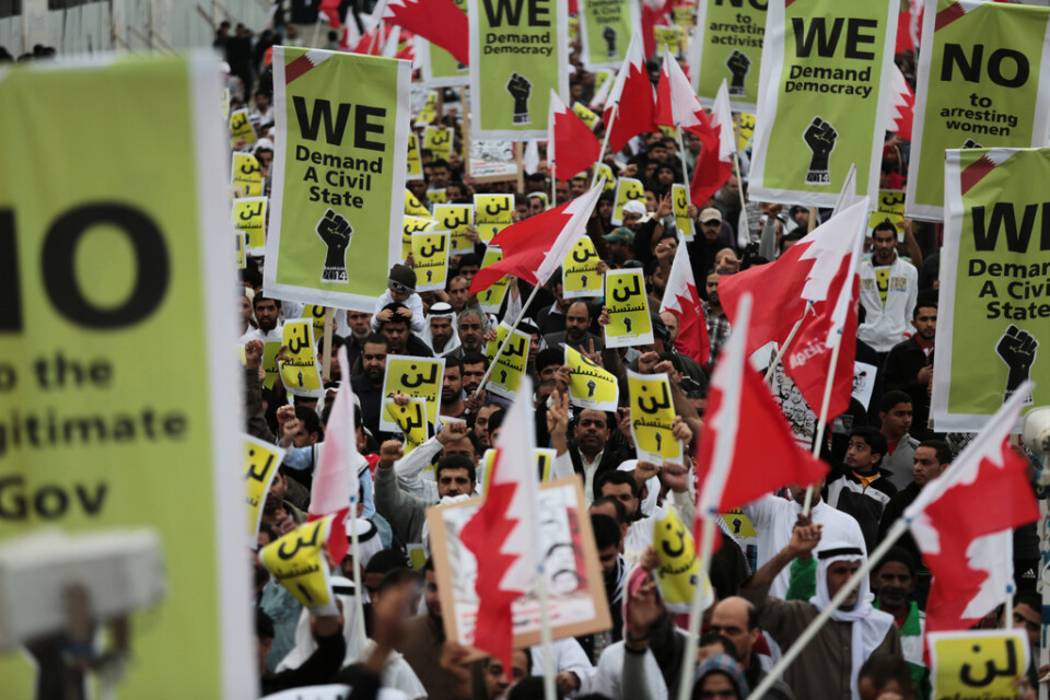 En demonstration i Bahrain 2014. Arkivbild.