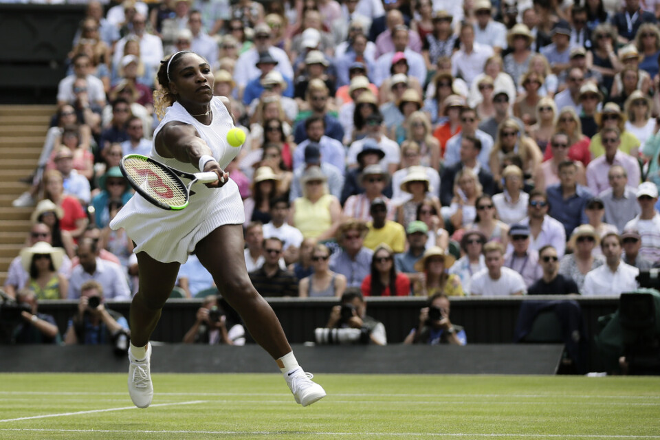 Serena Williams får inte spela i Wimbledon i år. Coronautbrottet stoppar turneringen hon vunnit sju gånger. Arkivbild.