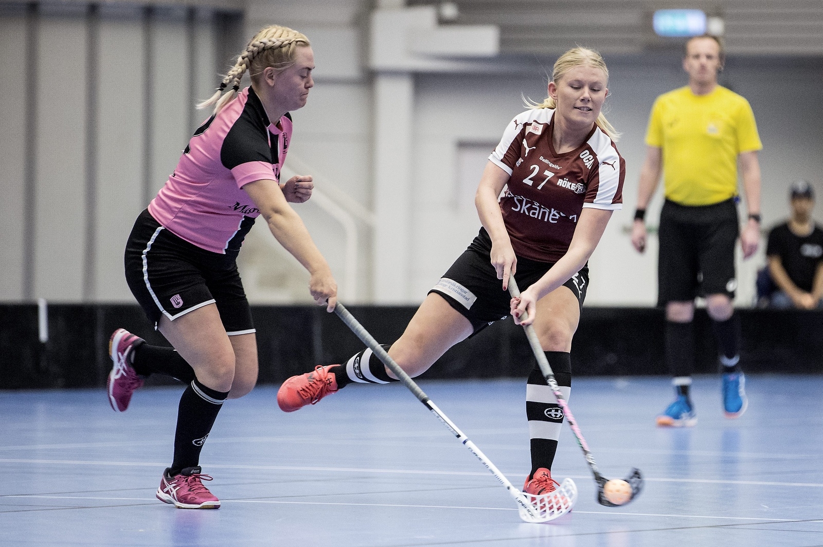 Rökebacken Maja Gustafsson gjorde 3-0-målet och spelade fram till storasyster Fridas 5-2-mål. Foto: Jörgen Johansson