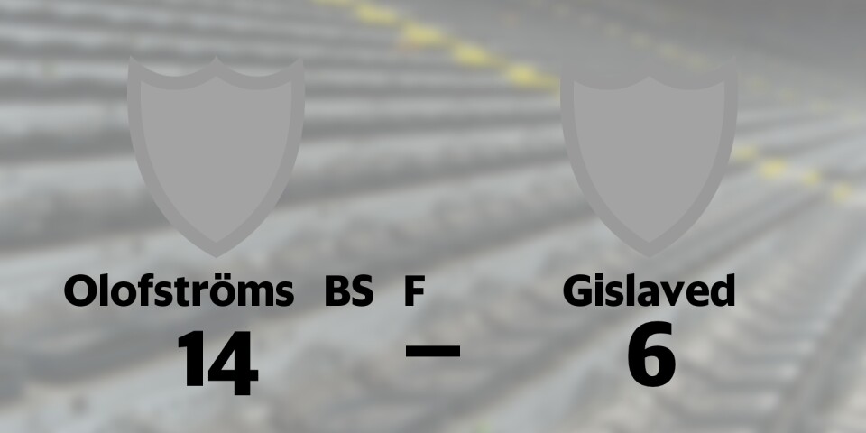 Olofströms BS F utklassade Gislaved på hemmaplan