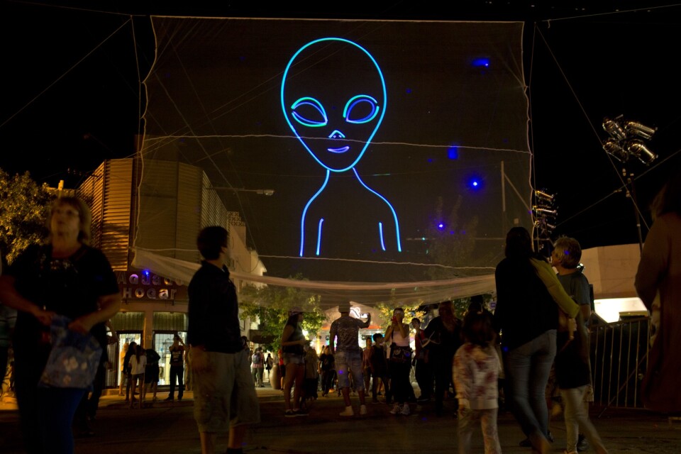 Fascinationen är stor kring ufon. Arkivbild från den årliga ufo-festivalen i Capilla del Monte, Argentina.