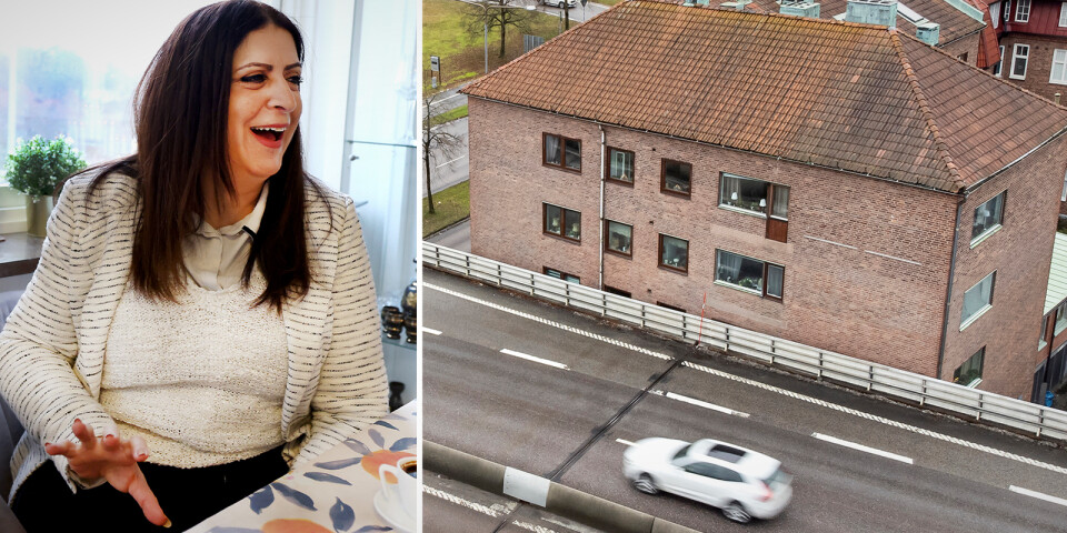 Hon bor i Borås mest berömda lägenhet – en meter från motorvägen