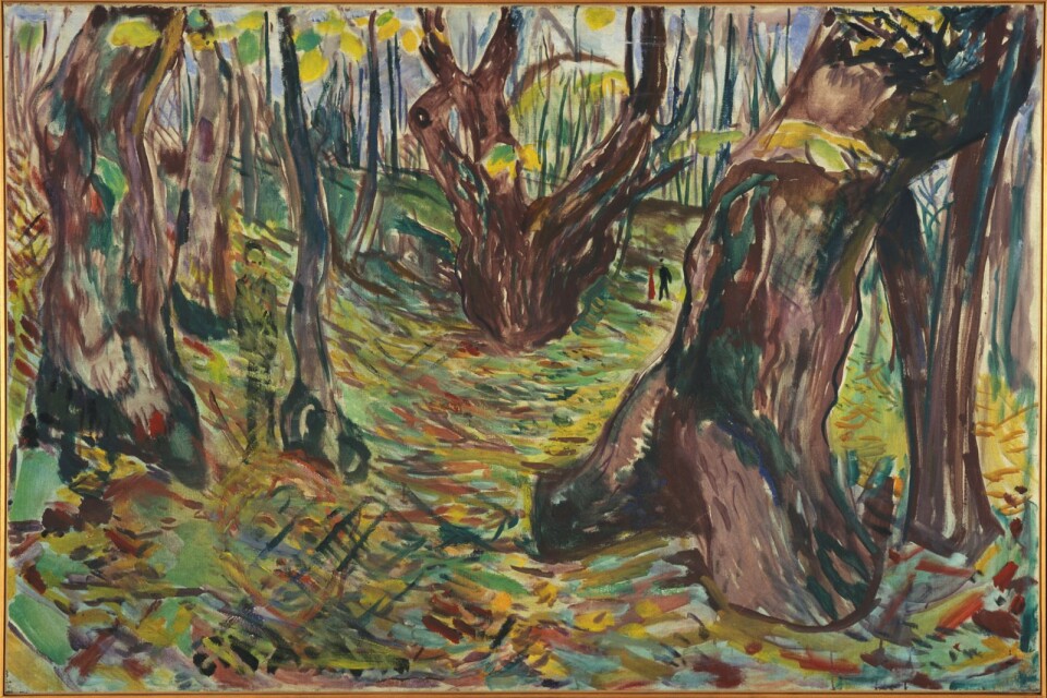 Edvard Munch: ”Rugged Tree Trunks in Summer” (1923)