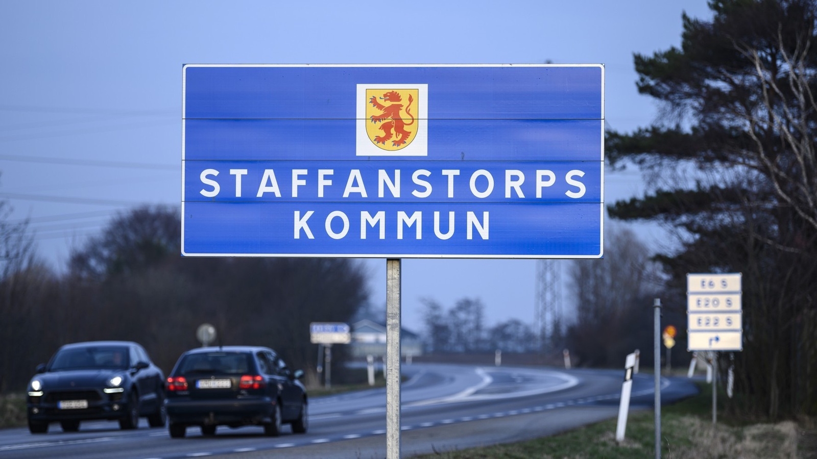 Skylt vid kommungränsen till Staffanstorp. 
Foto: Johan Nilsson / TT / Kod 50090