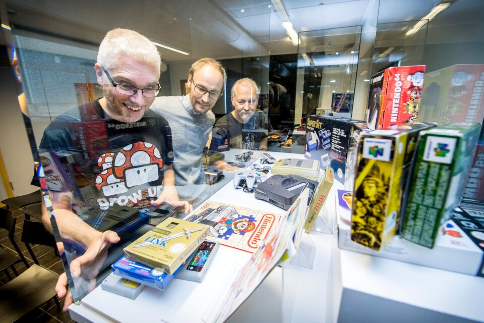 Jonas Eckerbom, Christoffer Sandahl och Morgan Olsson är redo för en annorlunda utställning på Blekinge Museum - ”Digitala Minnen”, om retroteknik.